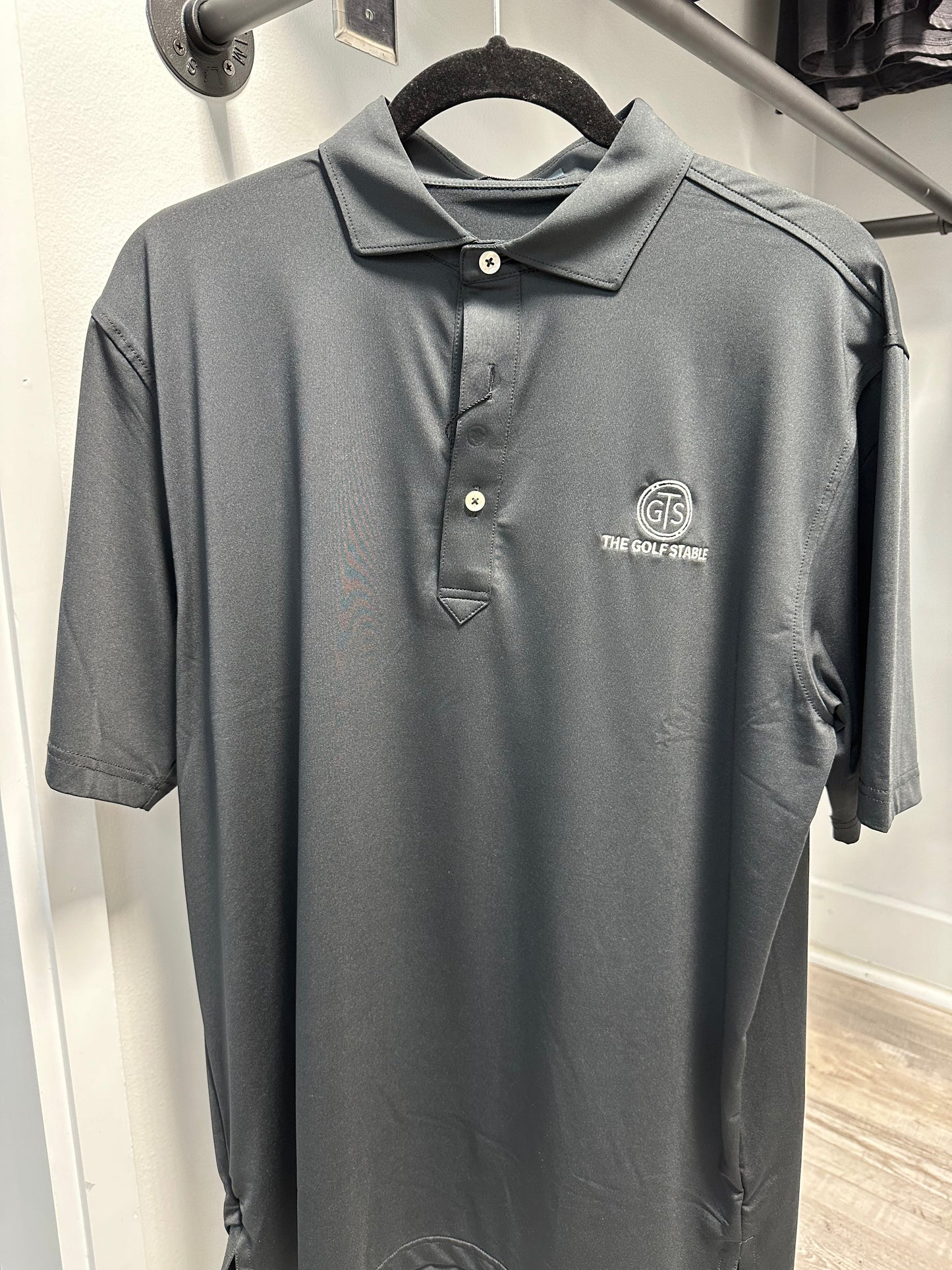 Palmer Solid Performance Polo w/ The Golf Stable Logo